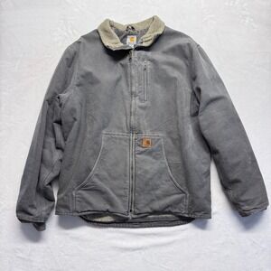 Carhartt Gray Jacket with Sherpa Collar